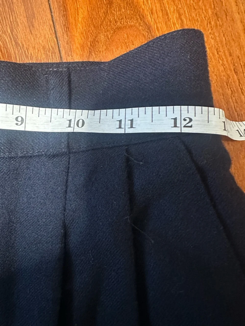 Vintage Jennifer Moore Classics Wool Pants Navy High Waist Pleated Size 6 - Picture 7 of 11